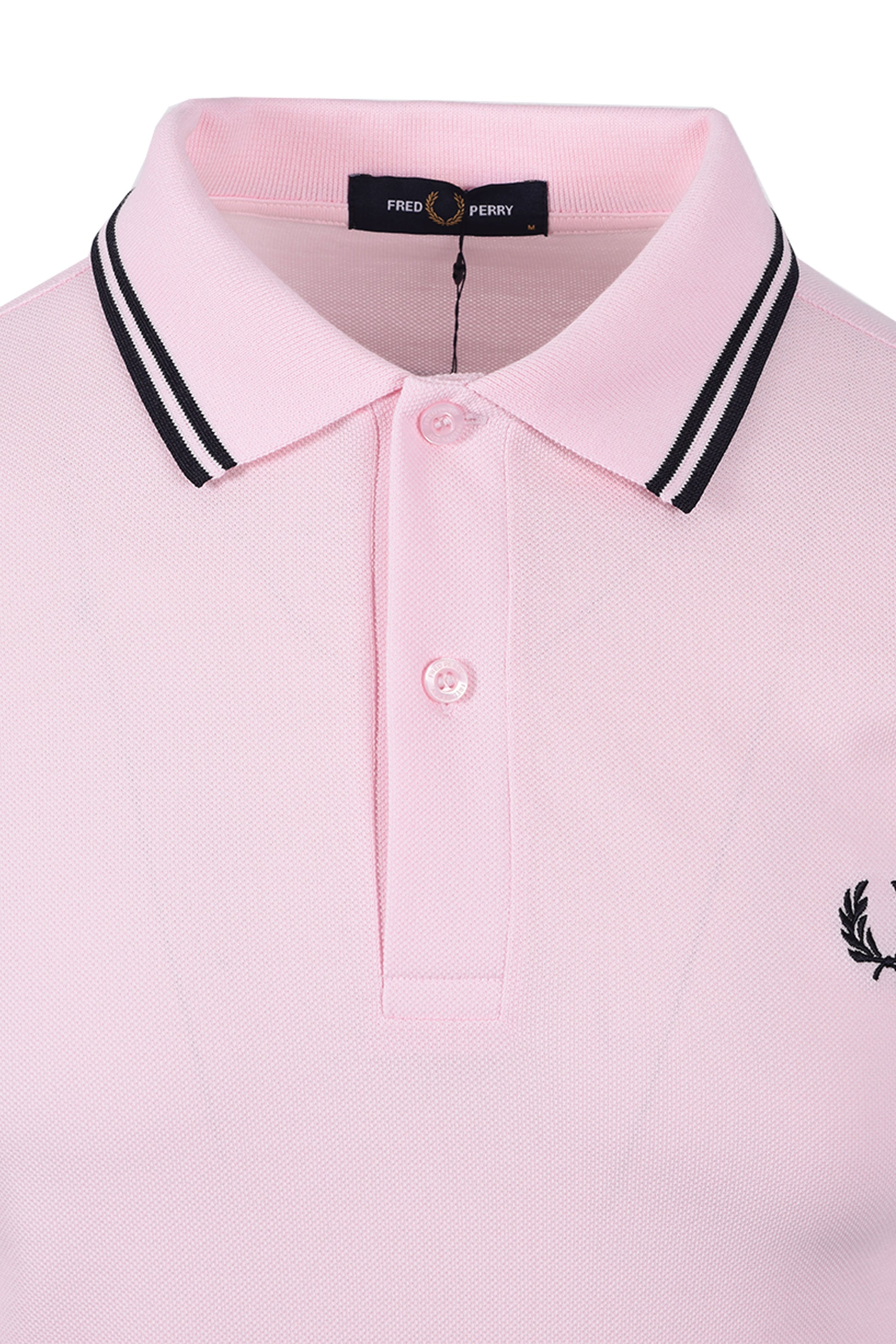 FRED PERRY TWIN TIPPED POLO ICED PINK/NAVY Fred Perry Michael Stewart Menswear  Polo Shirts