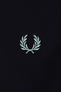 FRED PERRY TWIN TIPPED POLO NAVY/ECRU/SILVER BLUE Fred Perry Michael Stewart Menswear  Polo Shirts