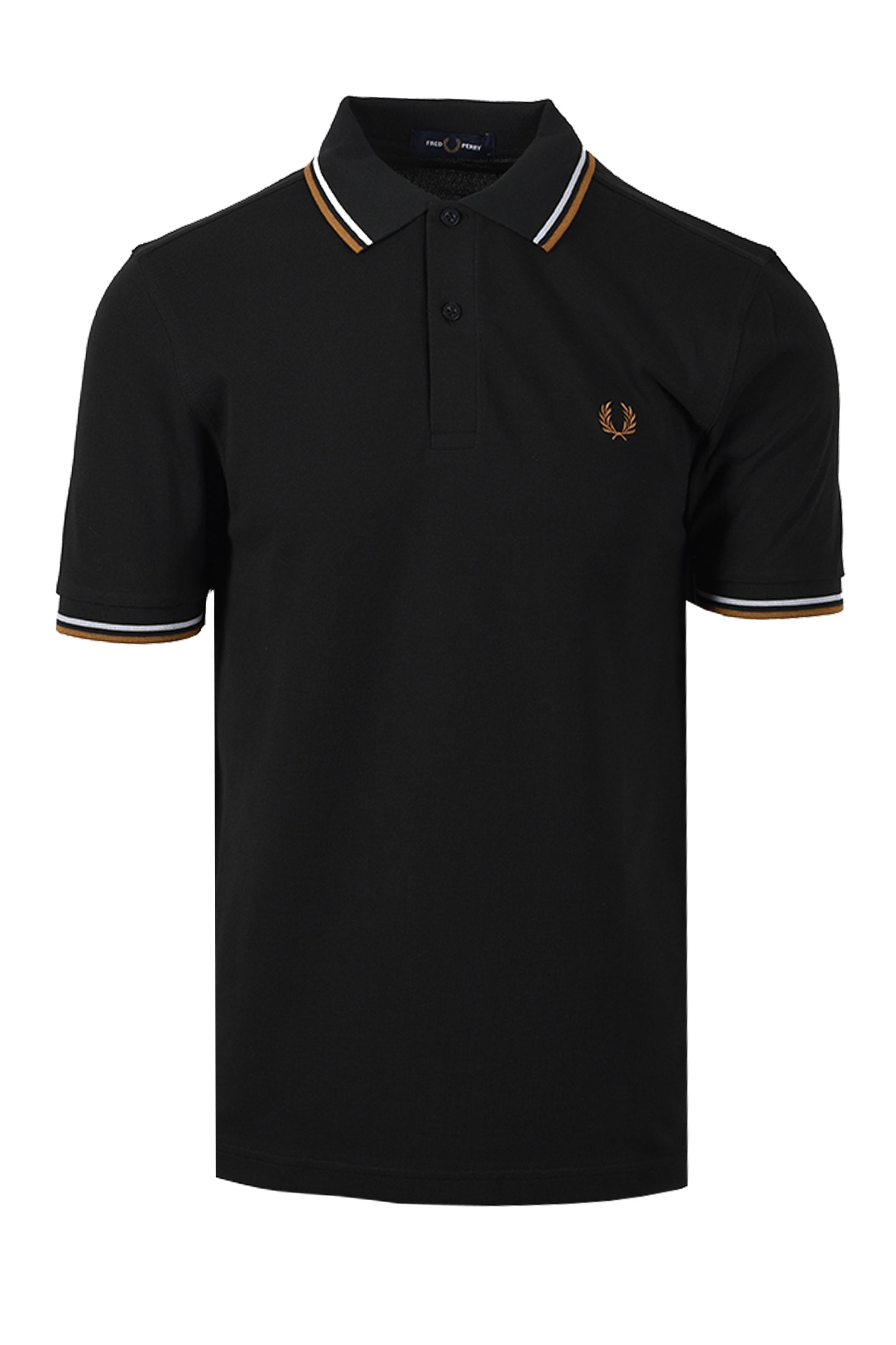 FRED PERRY TWIN TIPPED POLO NIGHT GREEN/ DUSKY BLUE/ DARK Fred Perry Michael Stewart Menswear  Polo Shirts