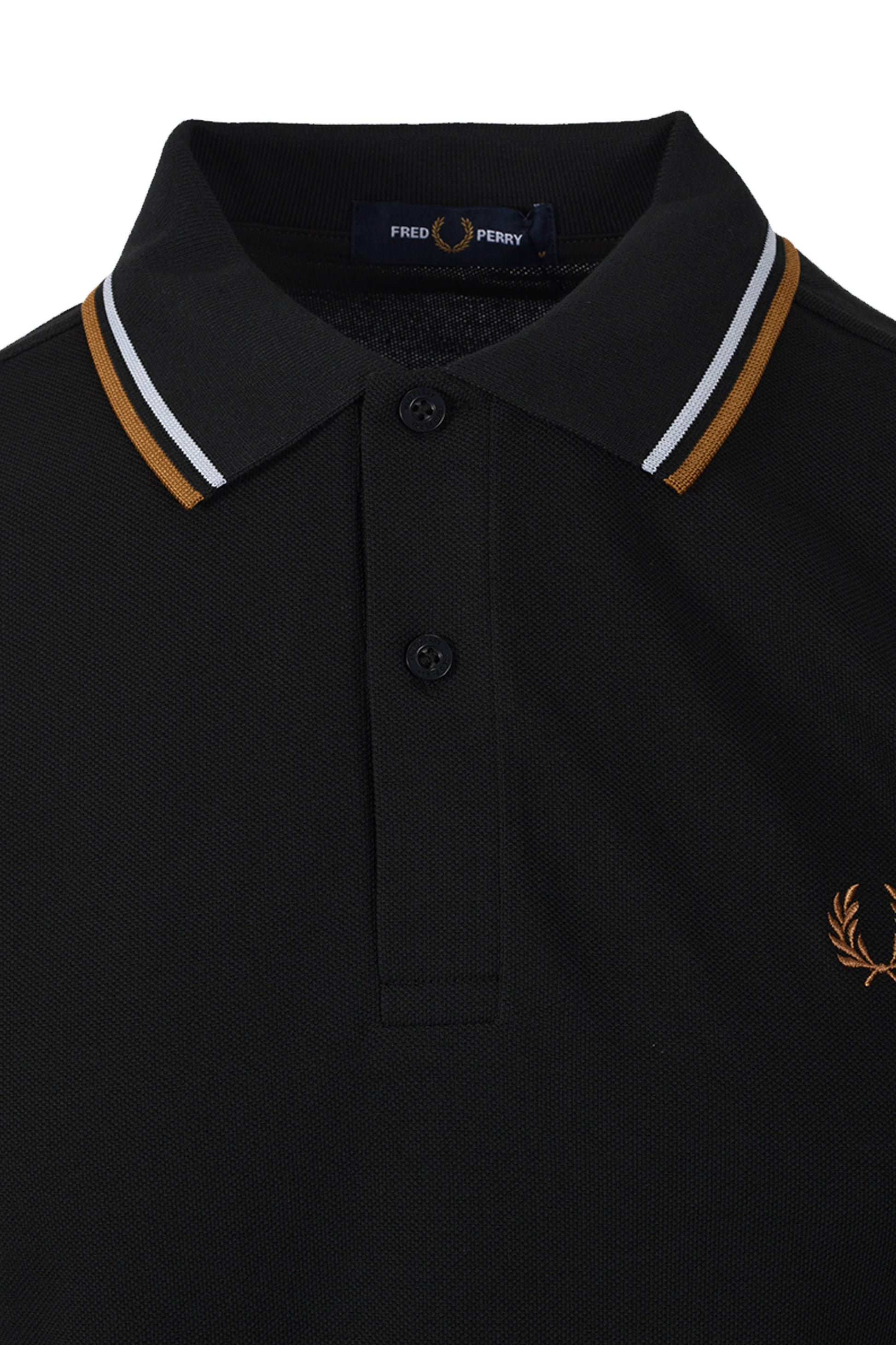 FRED PERRY TWIN TIPPED POLO NIGHT GREEN/ DUSKY BLUE/ DARK Fred Perry Michael Stewart Menswear  Polo Shirts