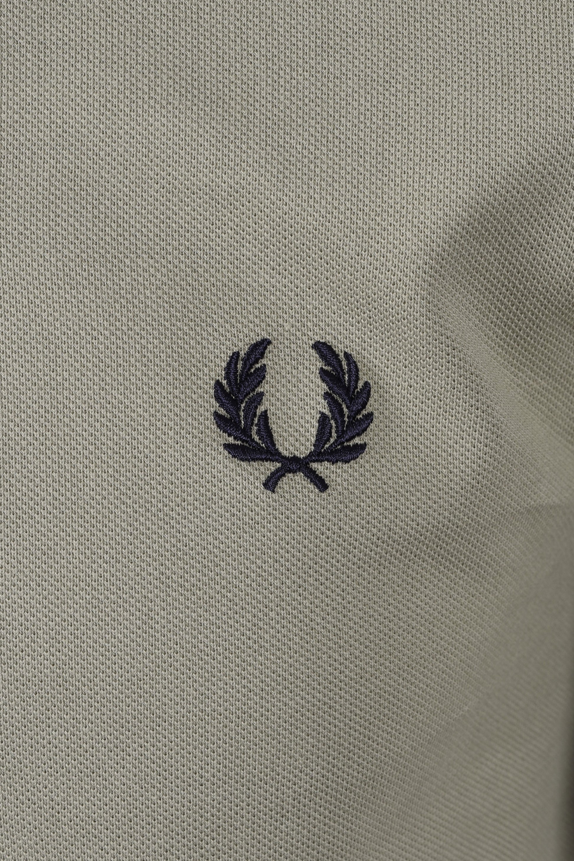 FRED PERRY TWIN TIPPED POLO SEAGRASS/ ECRU/ DARK AIRFORCE Fred Perry Michael Stewart Menswear  Polo Shirts