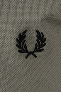 FRED PERRY TWIN TIPPED POLO SEAGRASS/BLACK Fred Perry