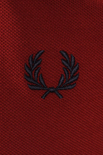 FRED PERRY TWIN TIPPED POLO SHIRT BURNT RED/SPORT GREEN/NAVY Fred Perry
