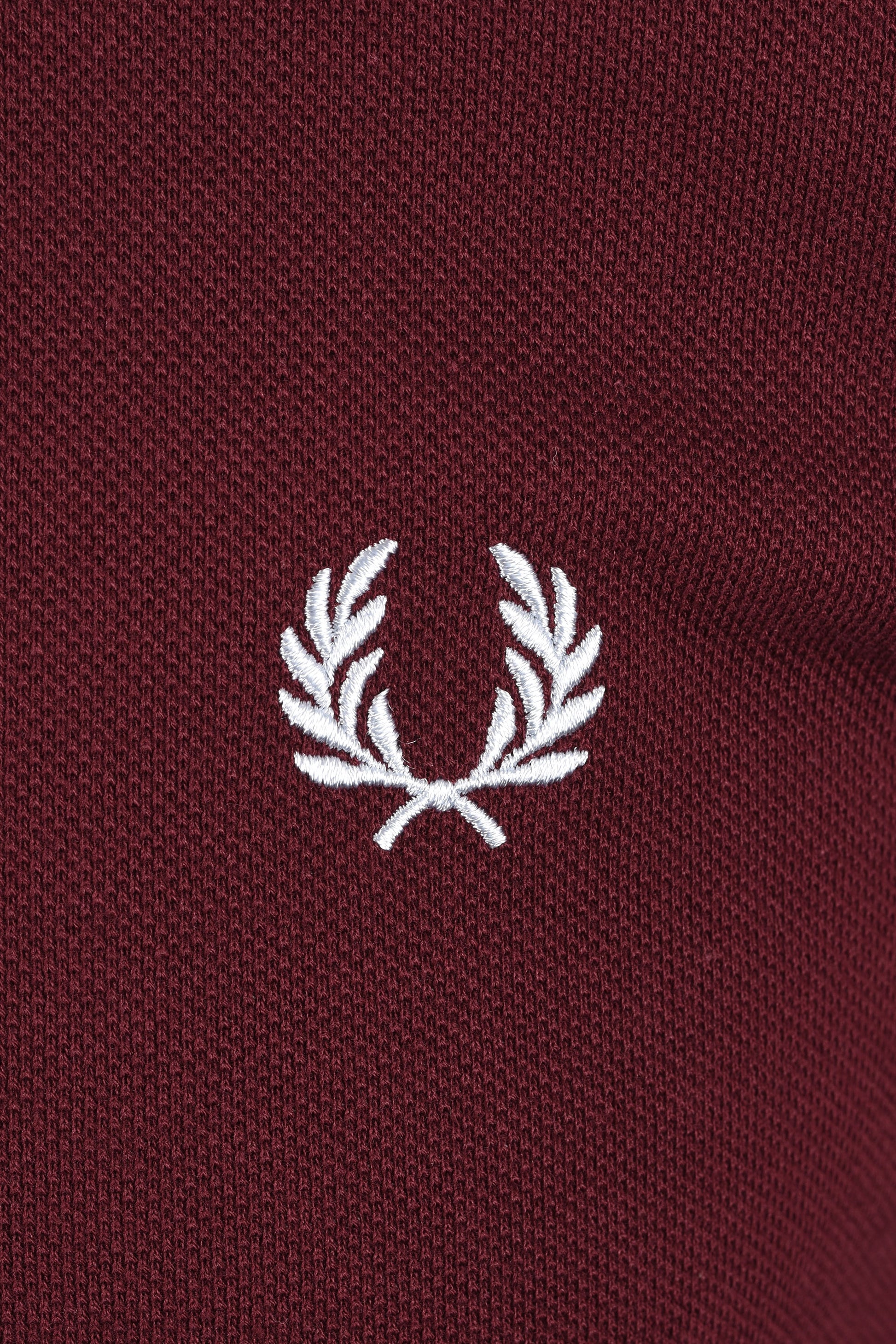 FRED PERRY TWIN TIPPED POLO SHIRT OXBLOOD/ICED PINK/DUSKY BLUE Fred Perry Michael Stewart Menswear  Polo Shirts