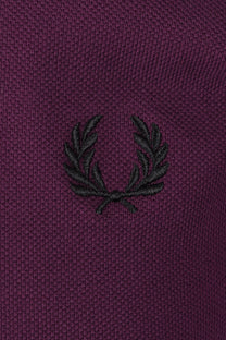 FRED PERRY TWIN TIPPED POLO SHIRT PLUM/BLACK Fred Perry Michael Stewart Menswear  Polo Shirts