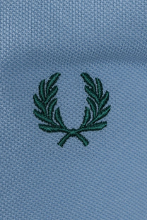 FRED PERRY TWIN TIPPED POLO SHIRT TRACK BLUE/BURNT RED/SPORT GREEN Fred Perry