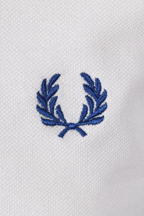 FRED PERRY TWIN TIPPED POLO SNOW WHITE/DEEP MINT/SOHO ECLIPSE Fred Perry