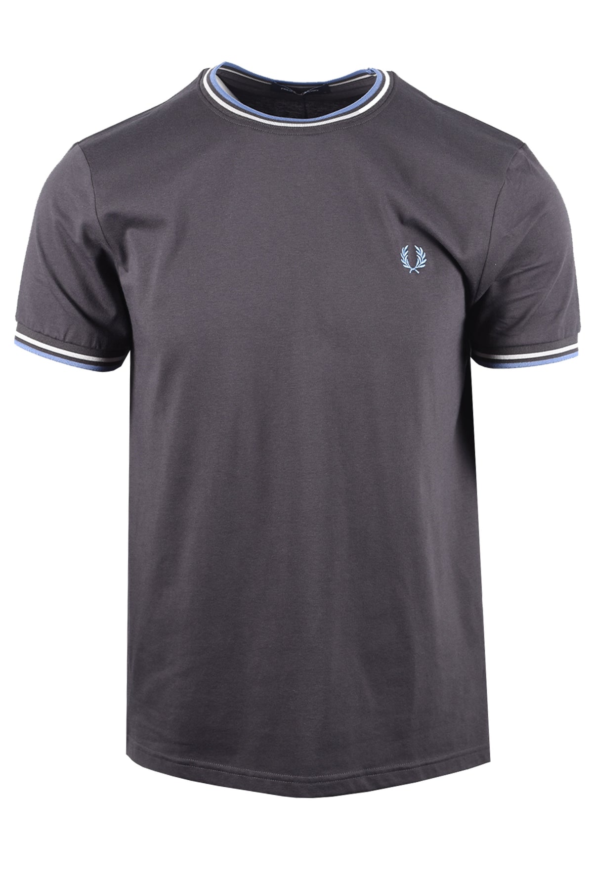 FRED PERRY TWIN TIPPED T-SHIRT ANCHOR GREY/ACE BLUE/SLATE