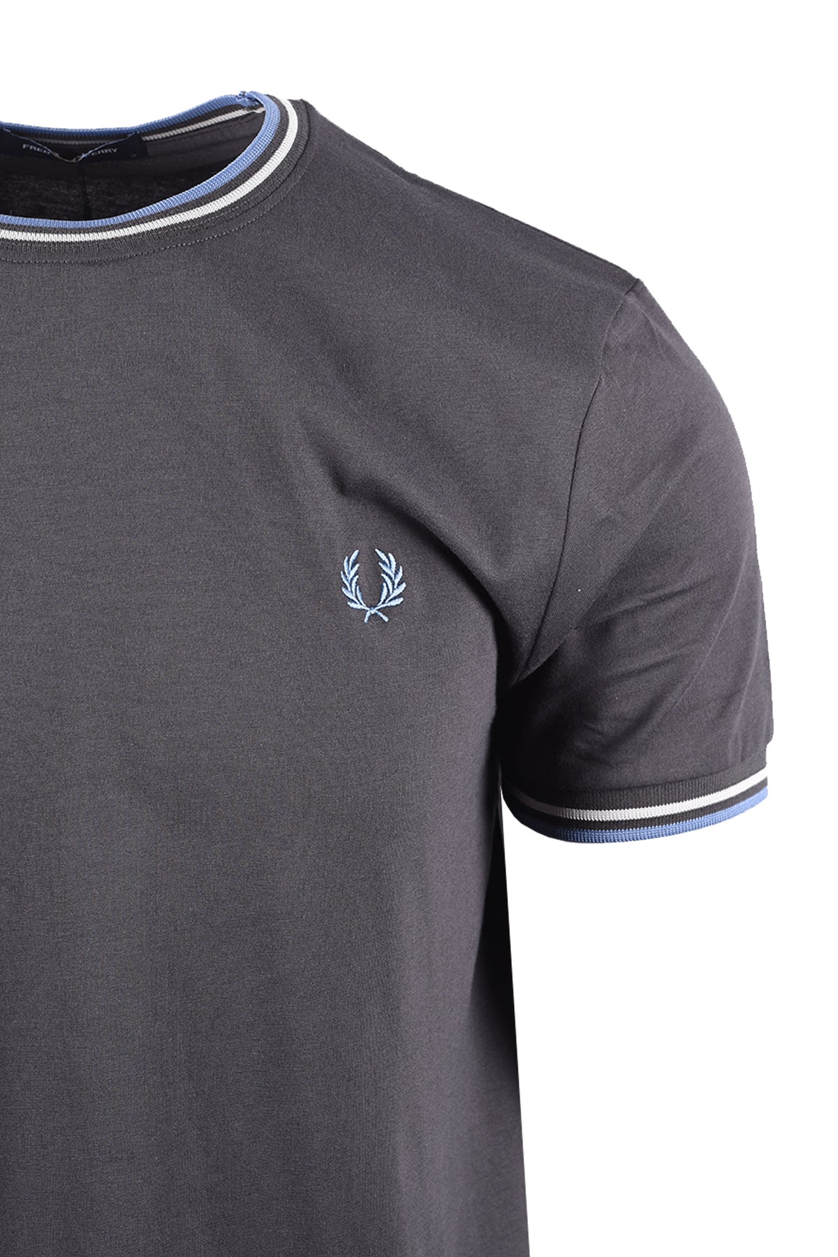 FRED PERRY TWIN TIPPED T-SHIRT ANCHOR GREY/ACE BLUE/SLATE