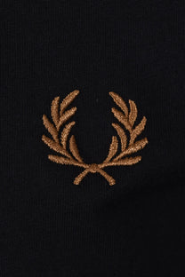 FRED PERRY TWIN TIPPED T-SHIRT BLACK Fred Perry