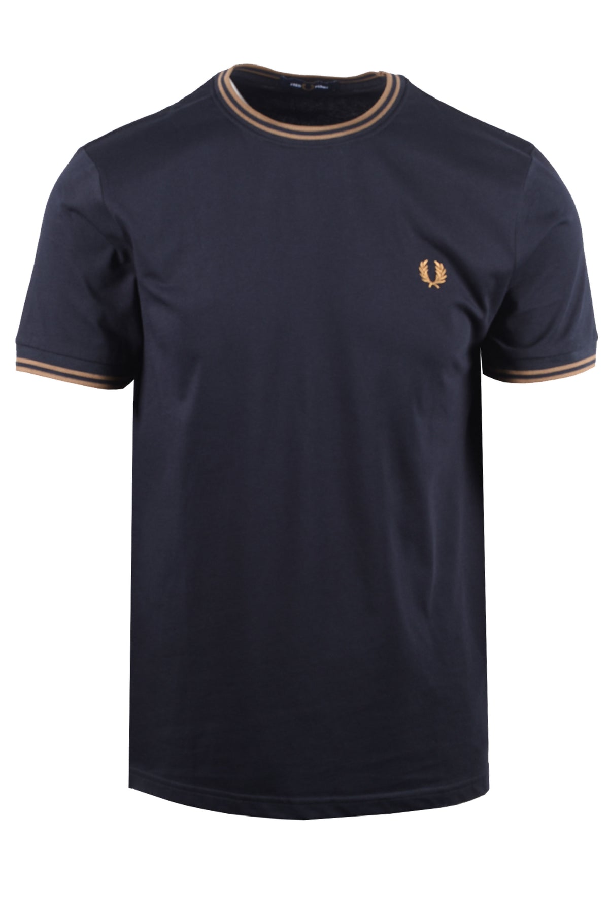 FRED PERRY TWIN TIPPED T-SHIRT NAVY/BRONZE