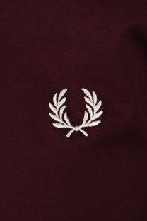 FRED PERRY TWIN TIPPED T-SHIRT OXBLOOD/ECRU Fred Perry Michael Stewart Menswear  T-Shirts