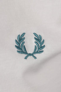 FRED PERRY TWIN TIPPED T-SHIRT SNOW WHITE/DEEP MINT/SOHO ECLIPSE Fred Perry