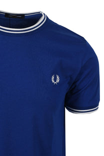 FRED PERRY TWIN TIPPED T-SHIRT SOHO ECLIPSE/SNOW WHITE Fred Perry