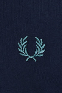 FRED PERRY TWIN TIPPED T-SHIRT TENNIS BLUE/SNOW WHITE/TEAL Fred Perry