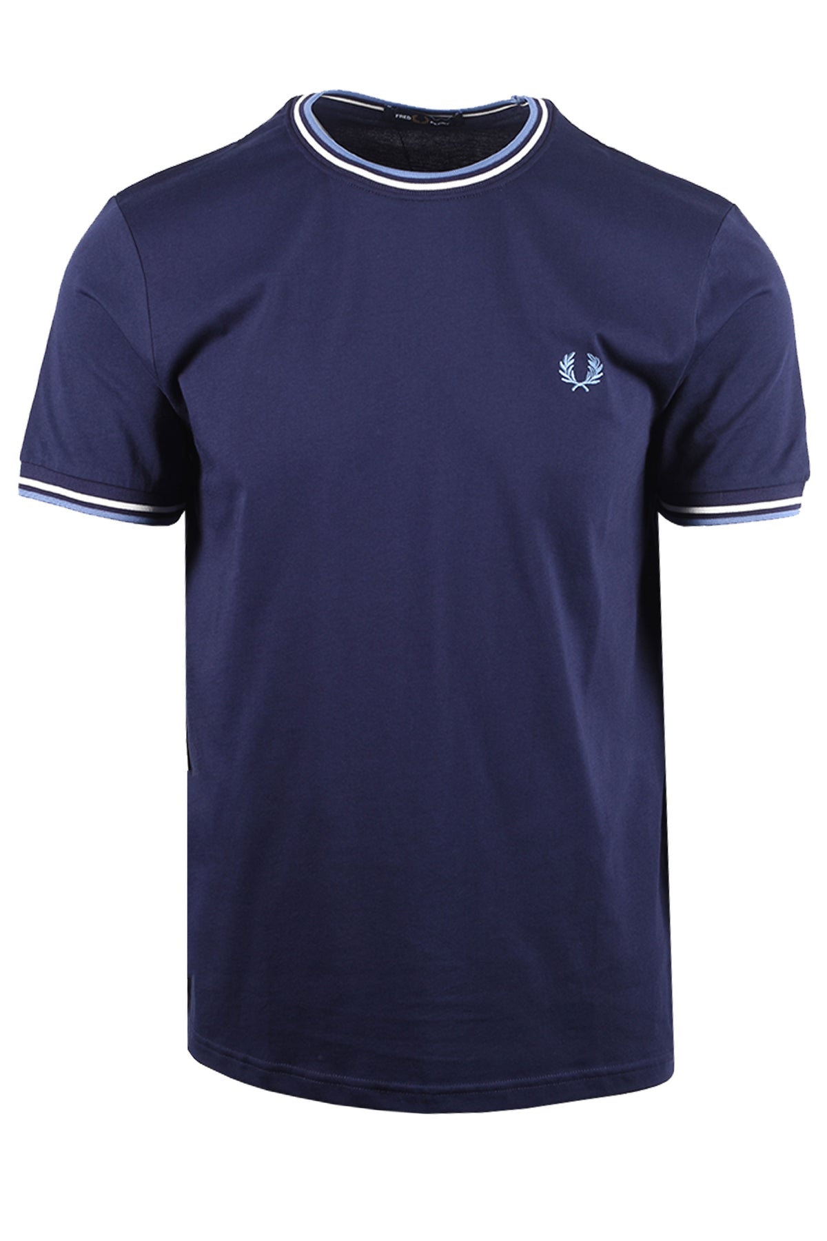FRED PERRY TWIN TIPPED T-SHIRT TWILIGHT NAVY/ECRU/ACE BLUE