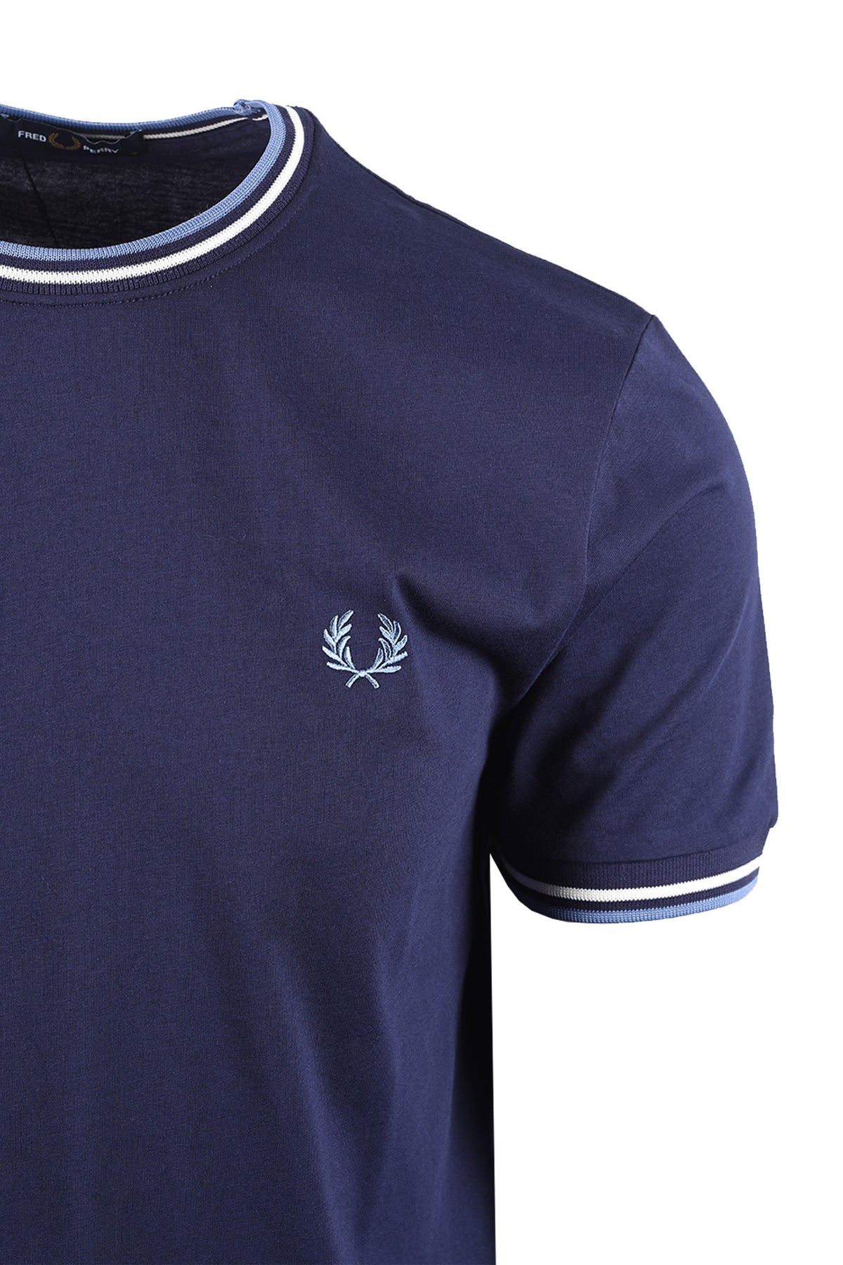 FRED PERRY TWIN TIPPED T-SHIRT TWILIGHT NAVY/ECRU/ACE BLUE