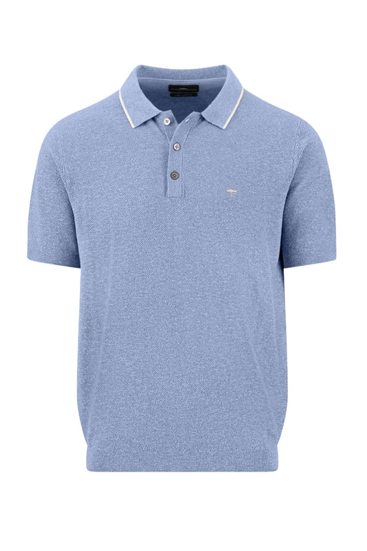 FYNCH-HATTON KNITTED POLO SHIRT NEW BREEZE