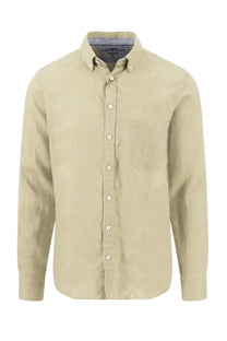 FYNCH-HATTON LONG SLEEVED LINEN SHIRT PISTACHIO Fynch-Hatton