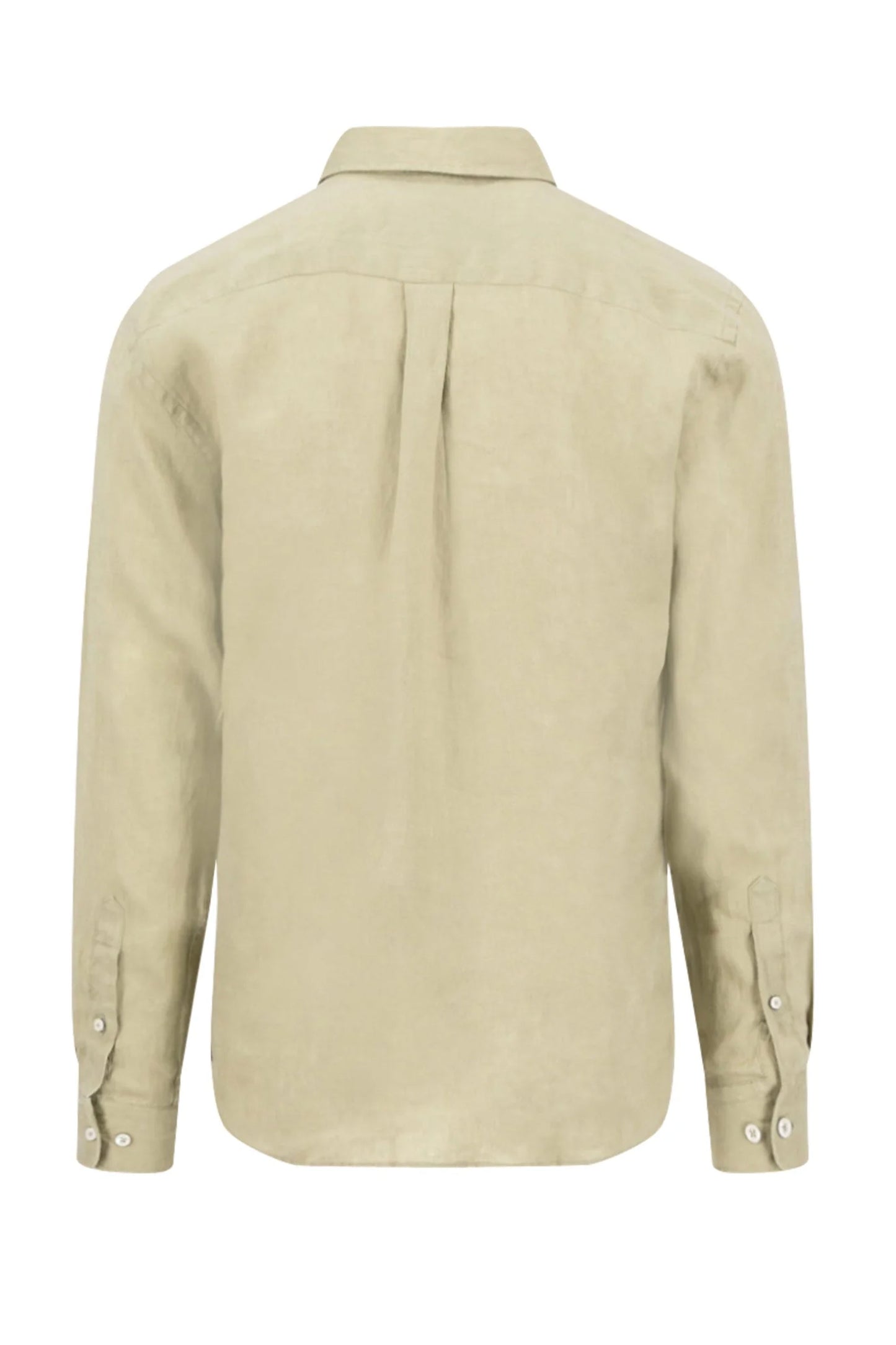 FYNCH-HATTON LONG SLEEVED LINEN SHIRT PISTACHIO