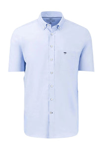 FYNCH-HATTON SHORT SLEEVED OXFORD SHIRT LIGHT BLUE Fynch-Hatton