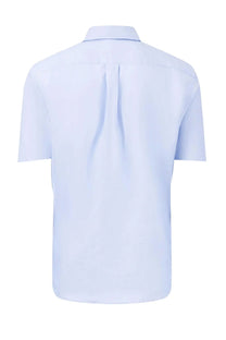 FYNCH-HATTON SHORT SLEEVED OXFORD SHIRT LIGHT BLUE Fynch-Hatton