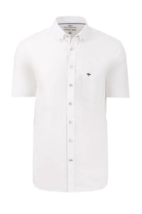 FYNCH-HATTON SHORT SLEEVED OXFORD SHIRT WHITE Fynch-Hatton