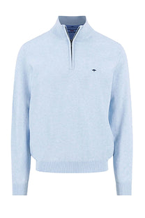 FYNCH-HATTON TROYER HALF ZIP KNITWEAR NEW BREEZE Fynch-Hatton
