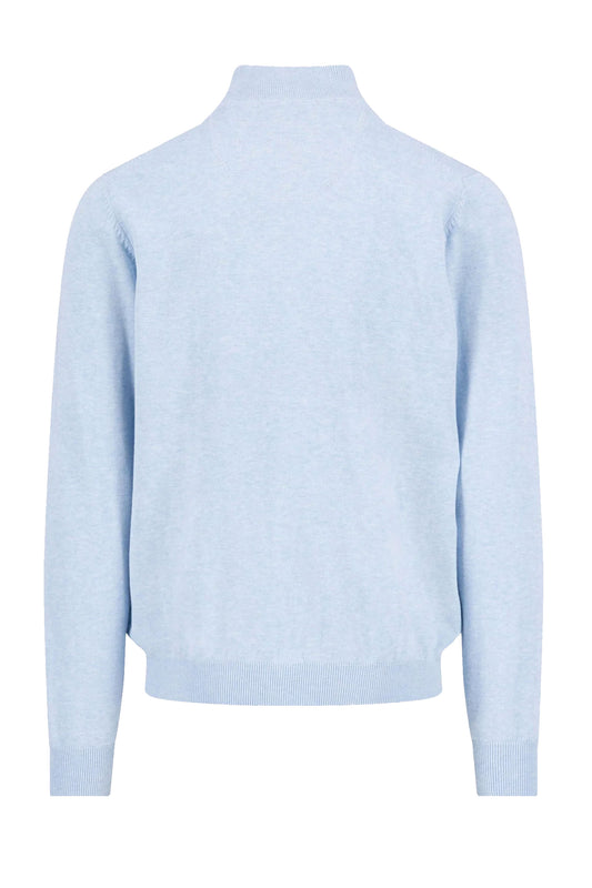 FYNCH-HATTON TROYER HALF ZIP KNITWEAR NEW BREEZE
