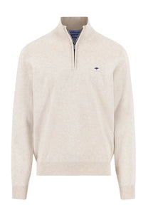 FYNCH-HATTON TROYER HALF ZIP KNITWEAR NEW OFF WHITE Fynch-Hatton