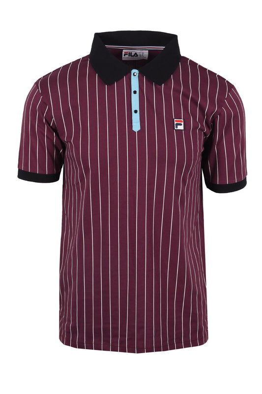 Fila Vintage BB1 Striped Polo Blue/Burgundy