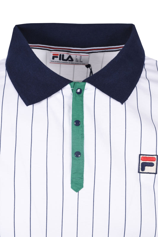 Fila Vintage BB1 Vintage Polo White/Green/Navy
