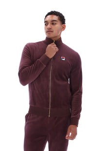 Fila Vintage FILA NERO 2 VELOUR TRACK JACKET FUDGE
