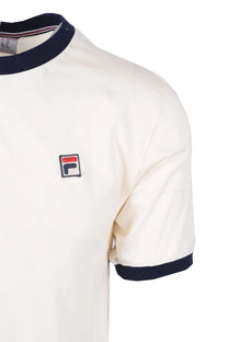 Fila Vintage Marconi Essential Ringer T-Shirt Gardenia/Fila Navy Fila Vintage