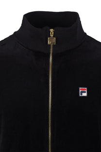 Fila Vintage Nero Velour Track Top Black Fila Vintage