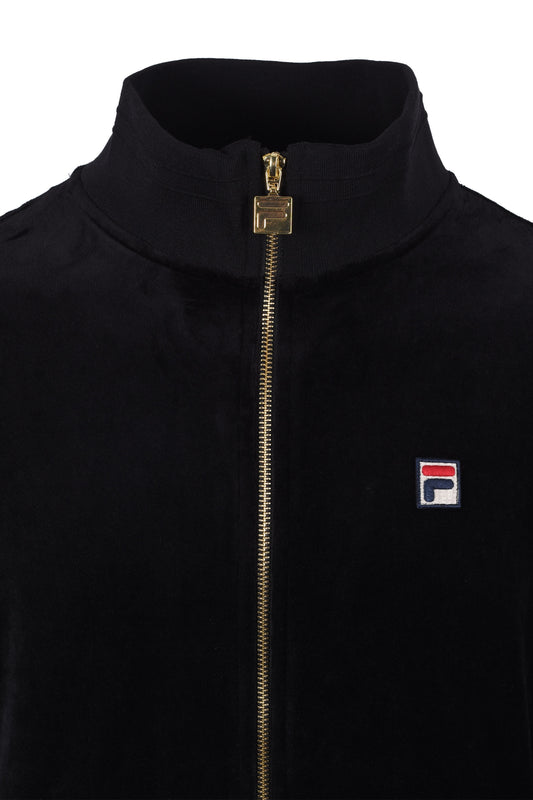 Fila Vintage Nero Velour Track Top Black
