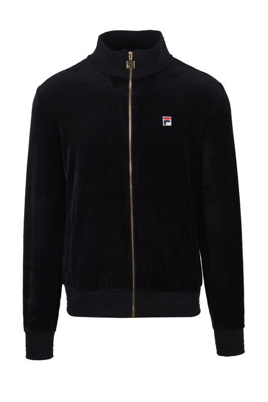 Fila Vintage Nero Velour Track Top Black