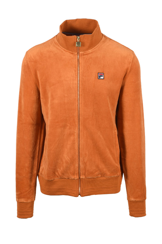 Fila Vintage Nero Velour Track Top Pumpkin Spice