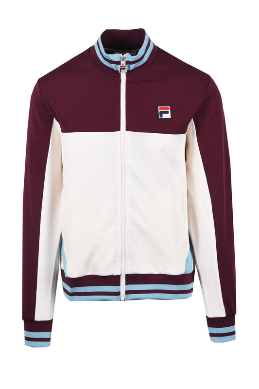 Fila Vintage Tie Breaker Track Jacket White/Blue/Burgundy