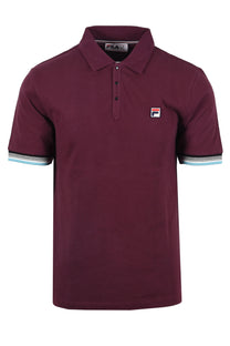 Fila Vintage Zev Polo Burgundy Fila Vintage