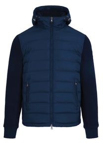 SANDBANKS OUTLANDER POLAR FLEECE HOODED HYBRID JACKET NAVY Sandbanks