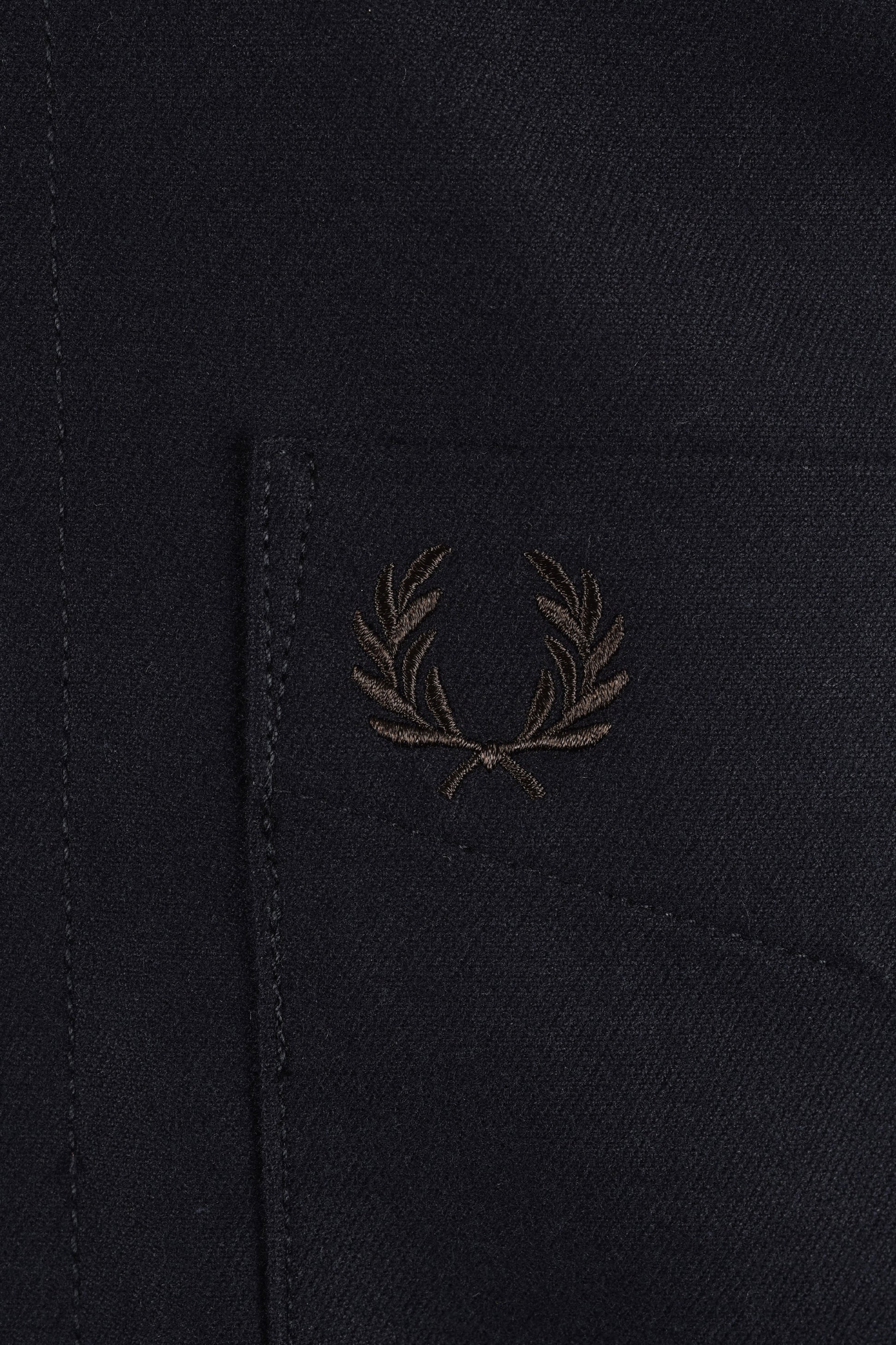 Fred Perry Brushed Twill Overshirt Black Fred Perry Michael Stewart Menswear  Shirts