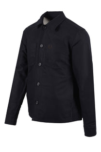 Fred Perry Brushed Twill Overshirt Black Fred Perry Michael Stewart Menswear  Shirts