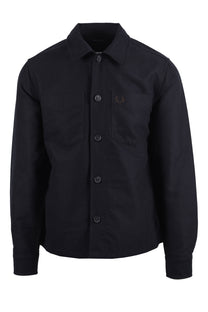 Fred Perry Brushed Twill Overshirt Black Fred Perry Michael Stewart Menswear  Shirts