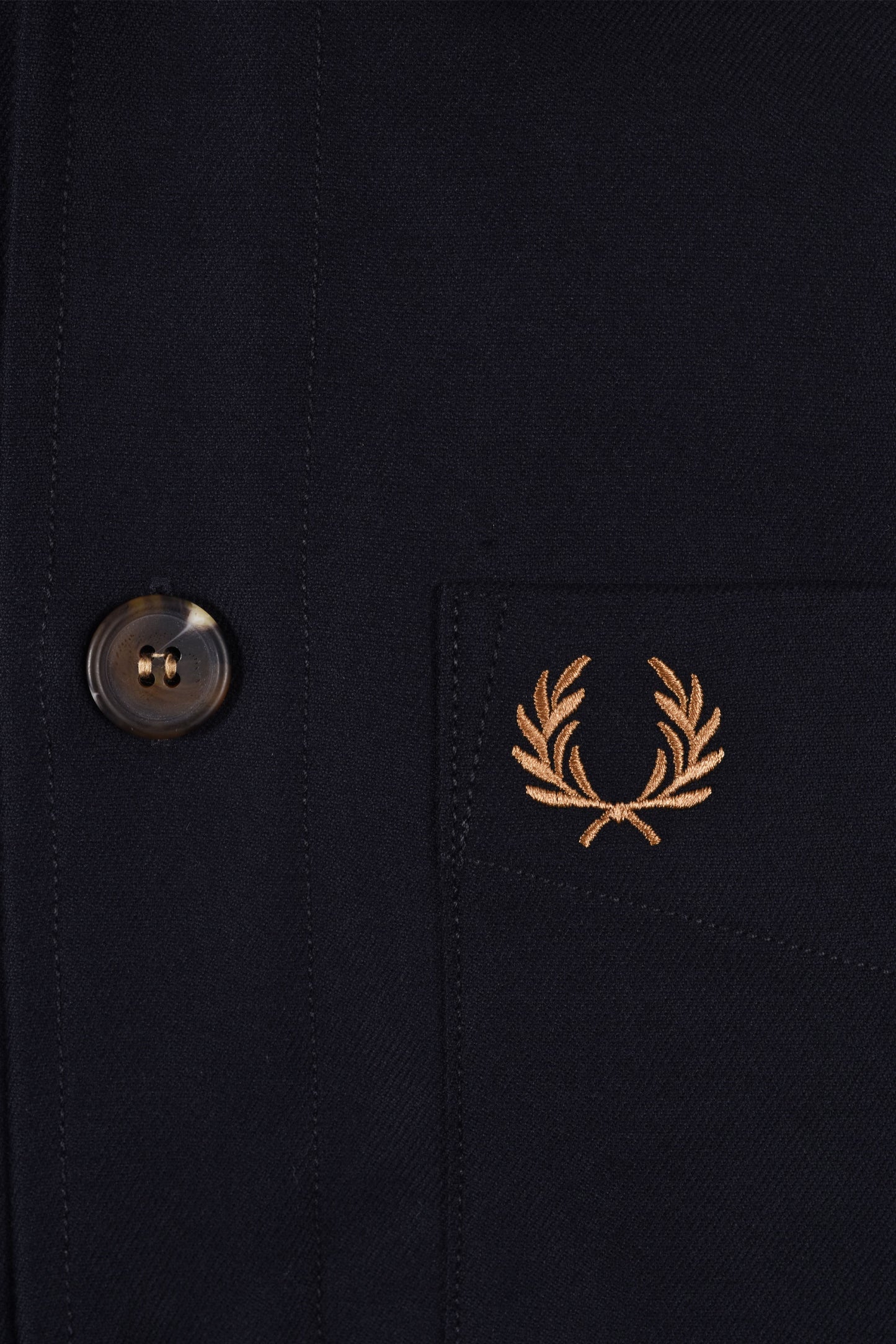 Fred Perry Brushed Twill Overshirt Navy