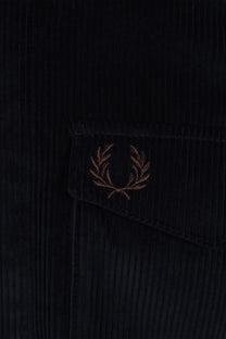 Fred Perry Corduroy Overshirt Navy Fred Perry