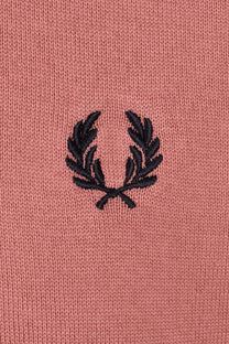 Fred Perry Cotton Knitted Polo Putty Pink Fred Perry