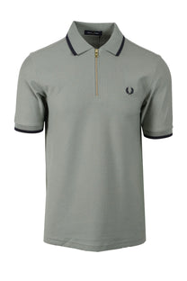 Fred Perry Crepe Pique Polo Shirt Bayleaf Fred Perry