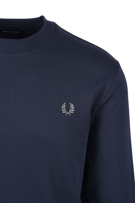 Fred Perry Crew Neck Sweatshirt Dark Airforce/Bayleaf