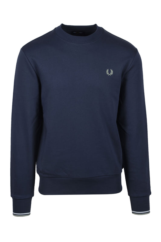 Fred Perry Crew Neck Sweatshirt Dark Airforce/Bayleaf